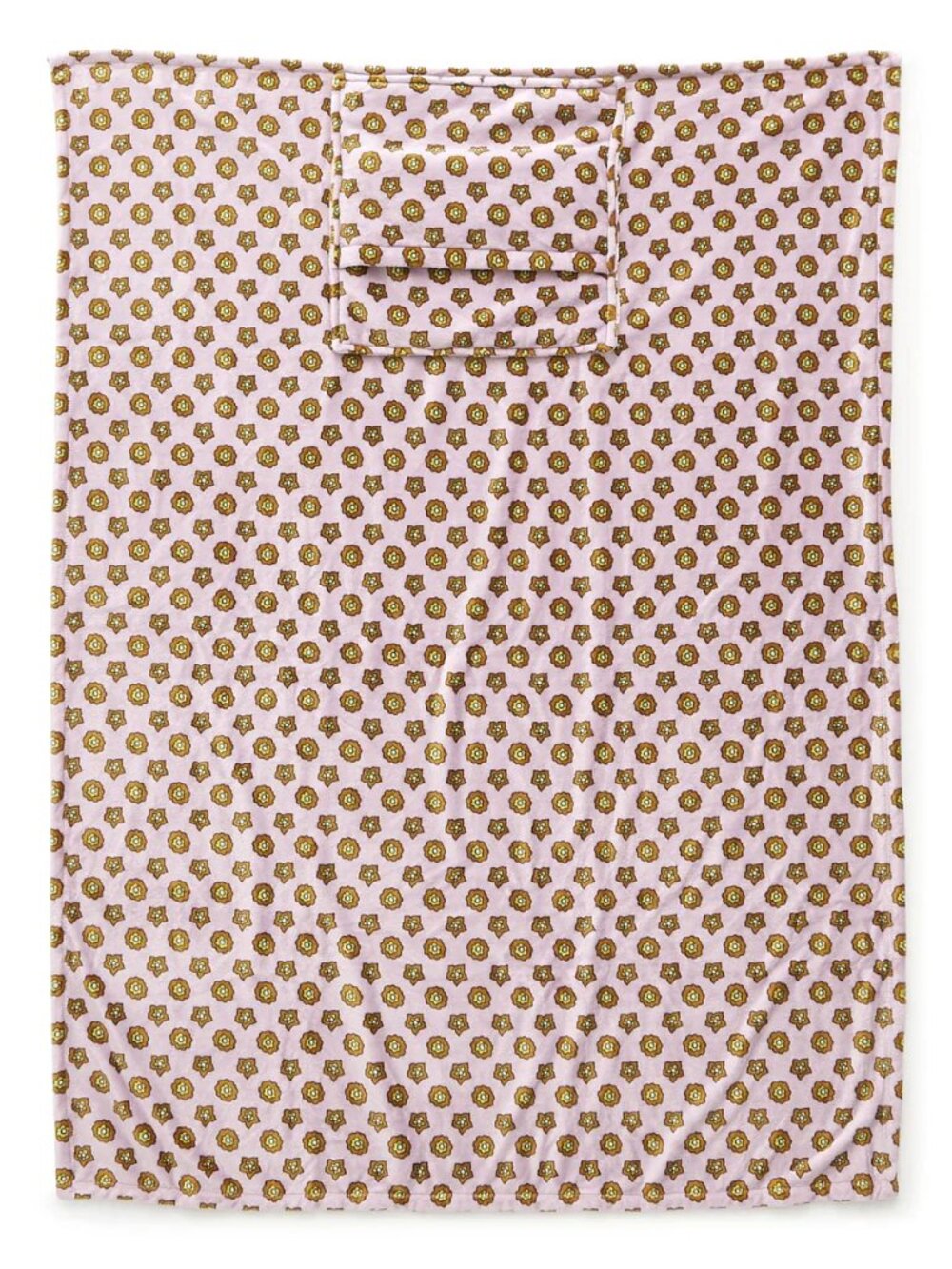 Vera Bradley Plush Travel Blanket in Fleece Mini Flower Dot Lavendar Frost New